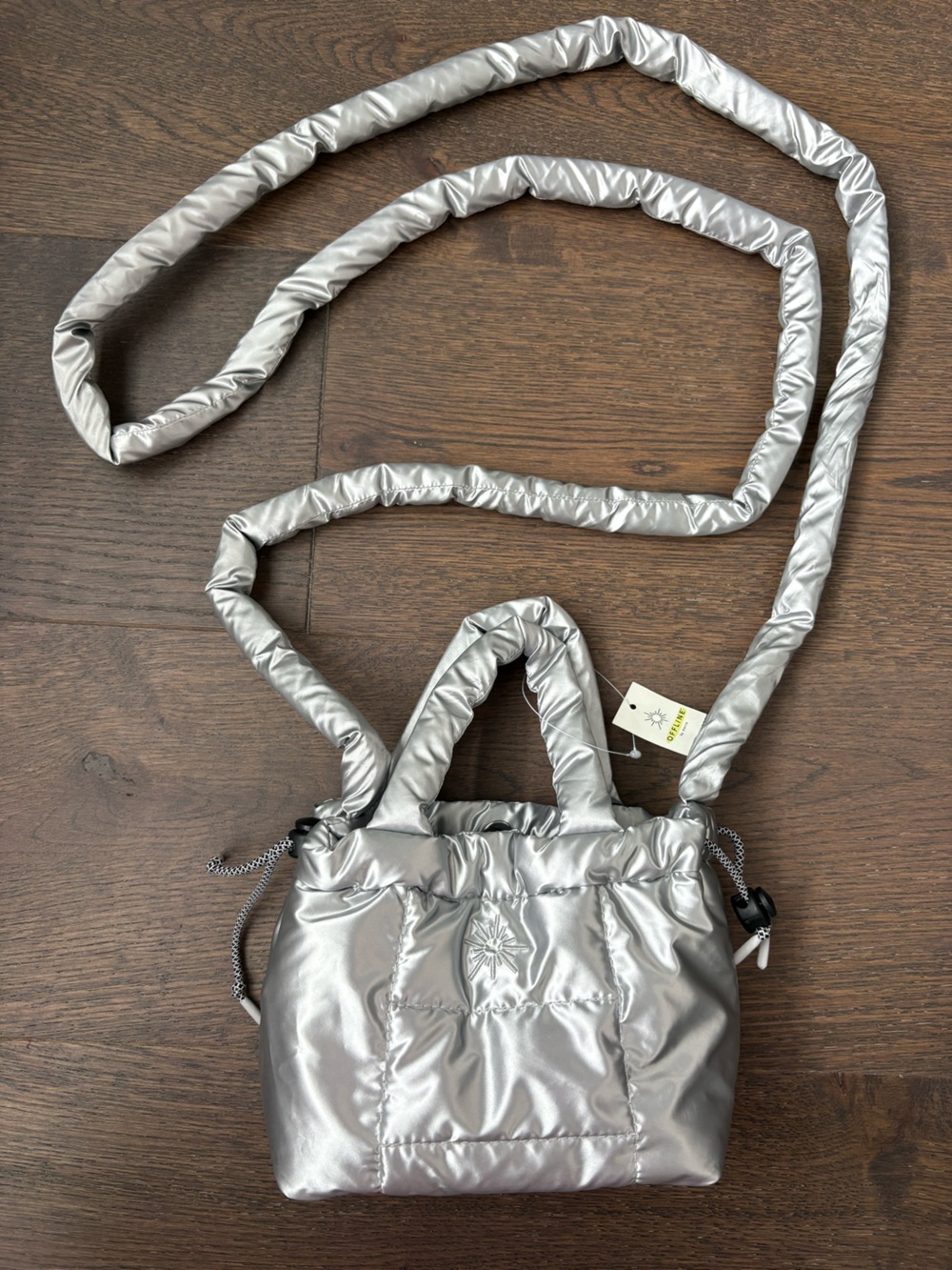 OFFLINE By Aerie Puff Love Mini Cinch Crossbody Bag Long Strap Super Puff - Picture 2 of 5